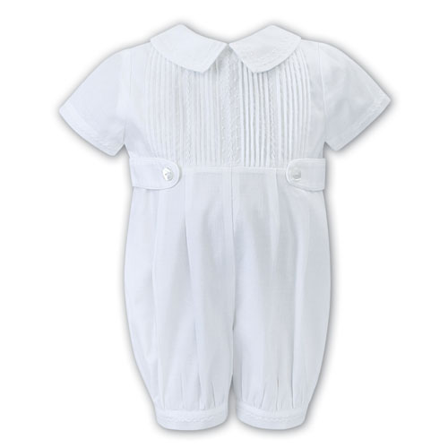SLCHROROCA1179 Sarah Louise 3pc Christening Romper, Robe & Cap : £84.99