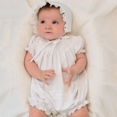 SLCHBUBO1194 Sarah Louise Christening Bubble & Bonnet Set : £74.99