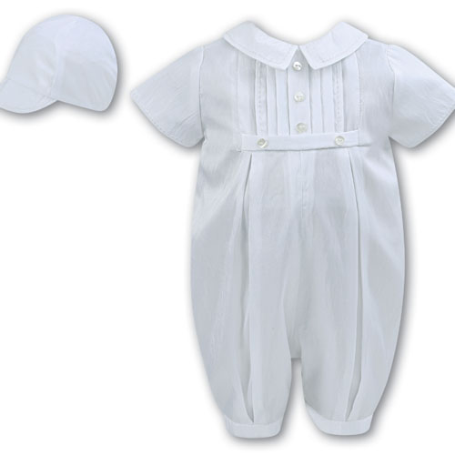 SLCHROCA2228 Sarah Louise Christening Romper & Cap : £59.99