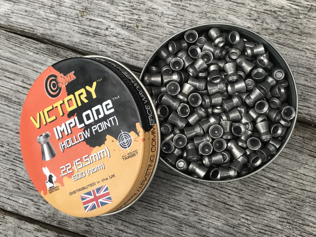 5.5mm x 50 Victory Implode hollow point pellets .22 