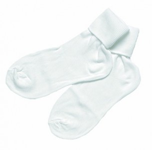 Girls Turnover White Socks 3Pk