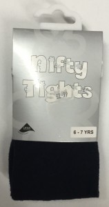 Girls Navy Knitted Tights