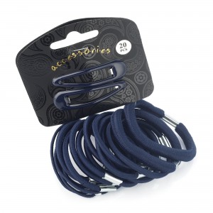 Navy Hair Clips/Band