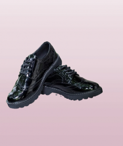 Girls Patent Lace Brogue