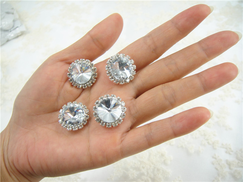 ZD72020 Rhinestone Buttons Crystal Embellishments for Brooch Bouquet