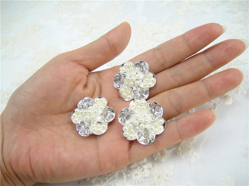 SL022 Rhinestone Flower Applique Crystal Bridal Sash Applique