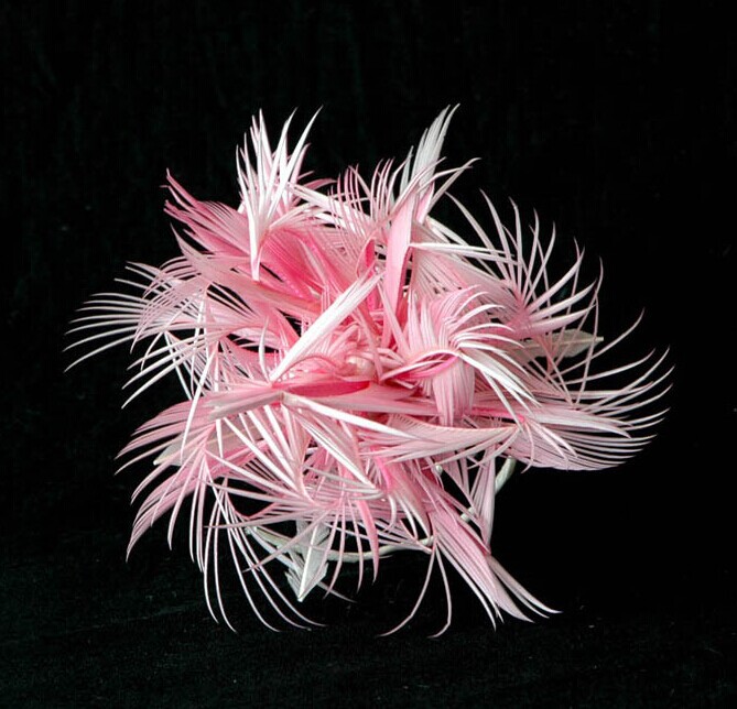 Microheal Feather Pom Hat Mount Feathers Flower Fascinator Addition 