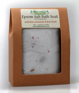 Epsom Salts Bath Soak with Rose Geranium  300g 