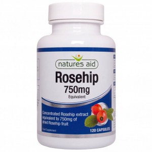 natures aid Rosehip 750mg. 120 capsules.