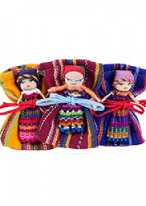 Guatemalan Worry Doll in bag