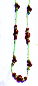 red glass pearl necklace,