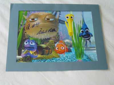 FINDING NEMO   AUTOGRAPHS on original poster picture ...Fantastic