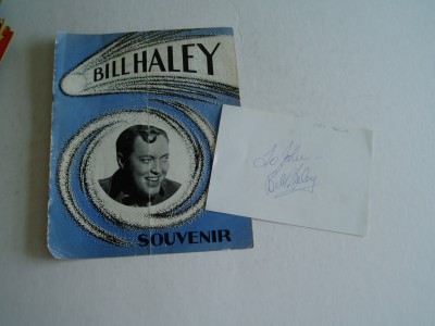 BILL HALEY       Autograph on a page   WOW