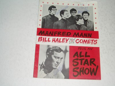 BILL HALEY and MANFRED MANN  autographs on programme   1964