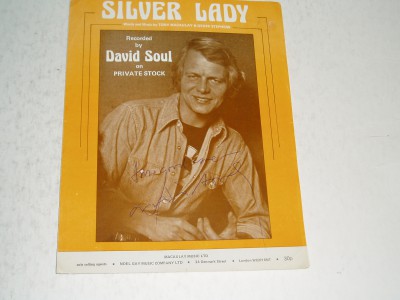 DAVID SOUL      AUTOGRAPH on Sheet Music  SILVER LADY