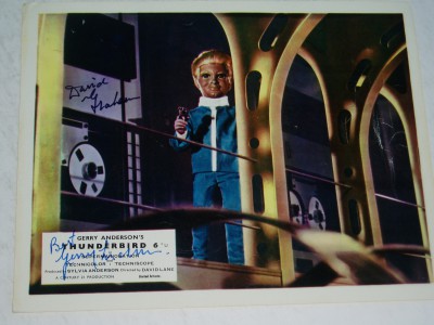 GERRY ANDERSON   Thunderbirds     AUTOGRAPH on film photograph
