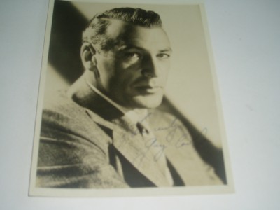 GARY COOPER          Vintage Autograph on VINTAGE Photograph