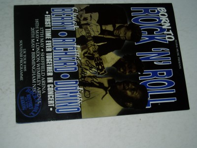 LITTLE RICHARD and CHUCK BERRY    AUTOGRAPHS on programme   1995