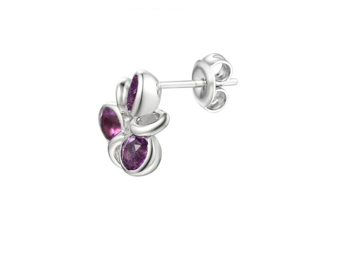 AM613C Silver Triplicity Earrings