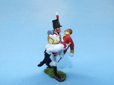 DRUM MAJOR CARRYING WOUNDED JUNIOR ENSIGN