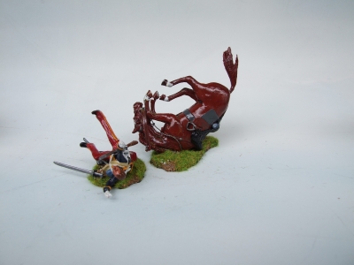 11th HUSSAR TROOPER CRASHING TO THE GROUND