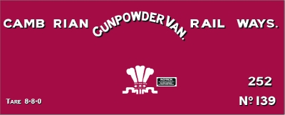Cambrian Railways Gunpowder Vans