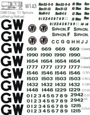  G.W.R. Siphons (Yellow lettering)