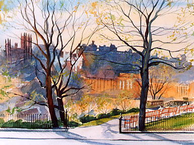 Edinburgh Castle & Princes St. Gardens