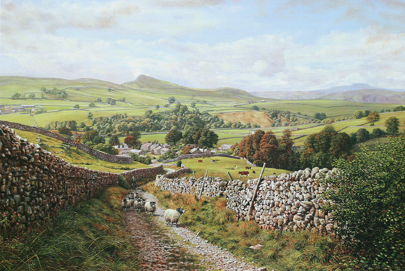Ribblesdale, Yorkshire Dales. Painting: Keith Melling