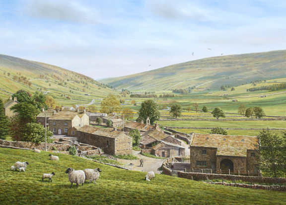Littondale, Yorkshire Dales. Painting Keith Melling