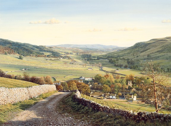 Kettlewell, Wharfedale, Yorkshire Dales. Painting Keith Melling