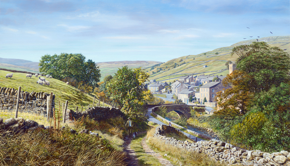 Muker, Swaledale, Yorkshire Dales. Painting: Keith Melling
