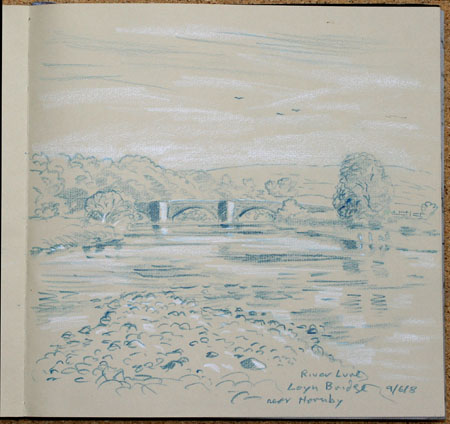 Loyn Bridge near Hornby. Lancashire. Sketch: Keith Melling