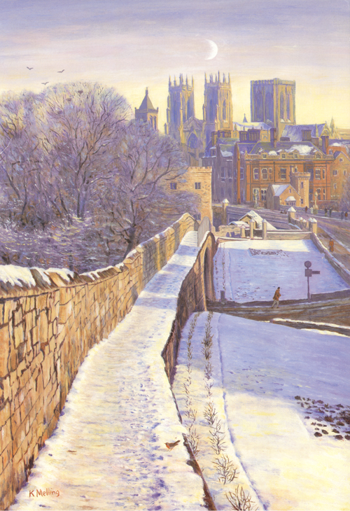 Towards York Minster  -  Yorkshire. Painting by Keith Melling