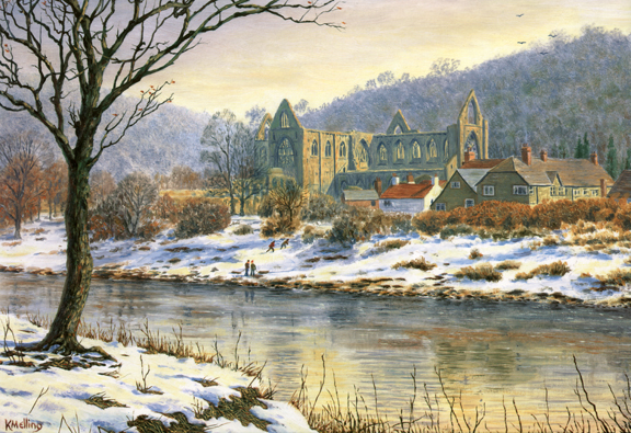 Tintern Abbey - Wye Valley, Wales. Painting by Keith Melling