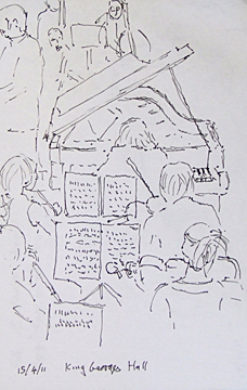King Georges Hall, Blackburn. Sketch: Keith melling