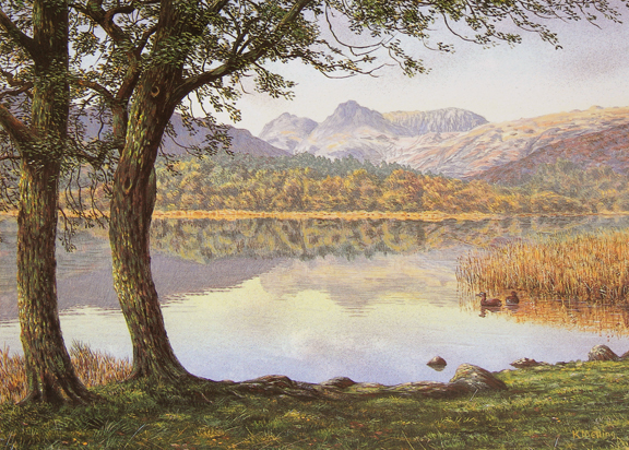 Elter Water  -  Lake District. Painting by keith Melling
