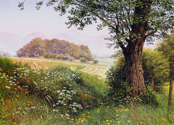 Lakeland Fields. Painting by Keith Melling