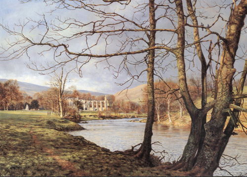 River Wharfe at Bolton Abbey. Painting: Keith Melling