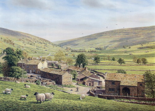 Littondale. Painting: Keith Melling