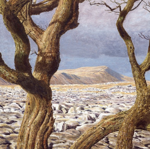 White Scars and Whernside, Yorkshire Dales. Painting: Keith Melling