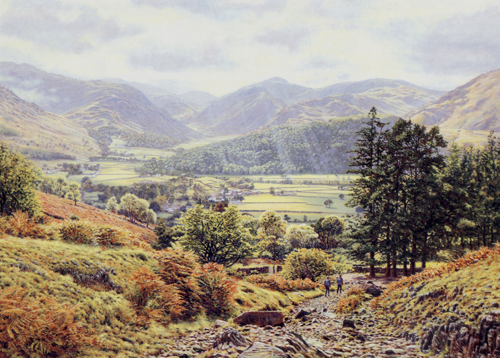 Borrowdale, Lake Distric. Painting: Keith Melling