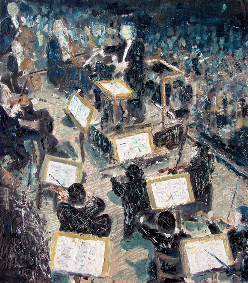 Orchestra. Painting Keith Melling