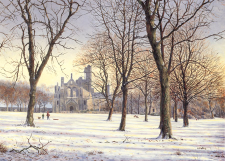 Kirkstall Abbey, Yorkshire. Painting: Keith Melling