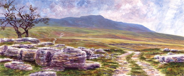 Whernside from Bruntscar, Chapel-le-Dale, Yorkshire Dales. Painting: Keith Melling