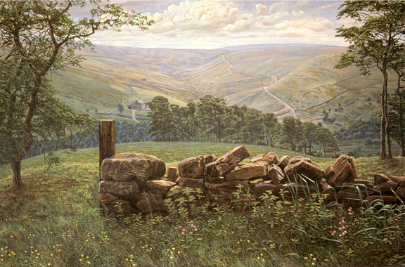 Thursden Valley, Lancashire. Painting: Keith Melling
