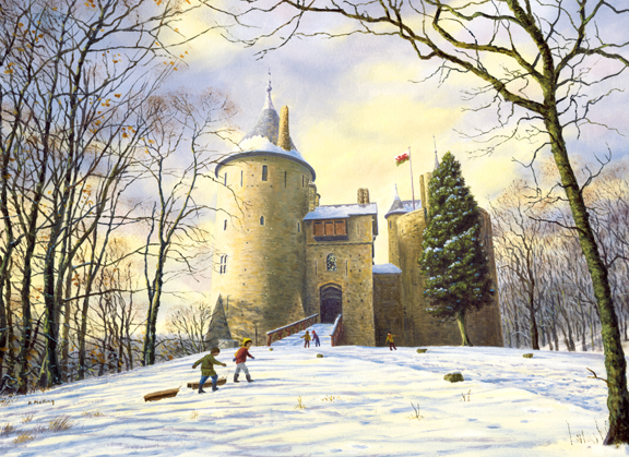 Castell Coch, Wales II. Painting Keith Melling