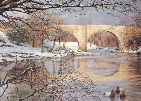 Devil's Bridge, Kirkby Lonsdale. Oil painting Keith Melling