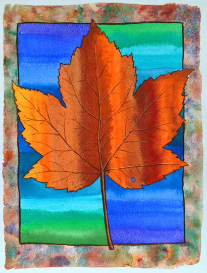 Leaf. Watercolour Keith Melling