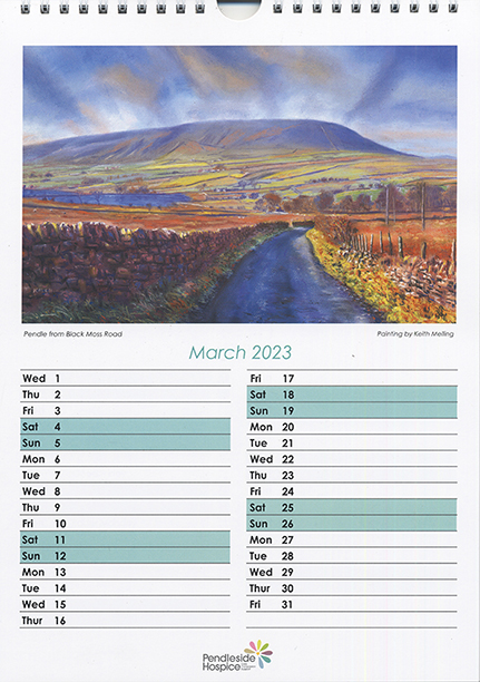 Calendar 2023. Painting by Keith Melling